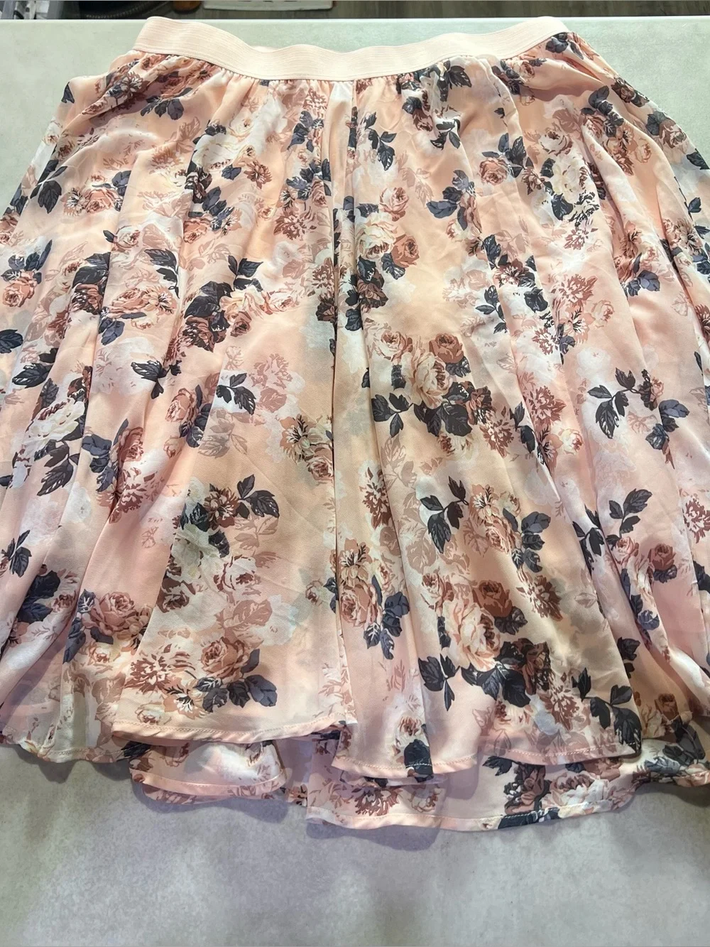 torrid Peach Floral Midi Skirt - Picture 1 of 1